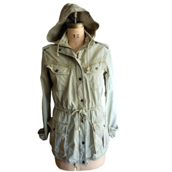 🌼host pick🌼 Aritzia Talula Trooper utility army jacket with hood - Picture 1 of 16